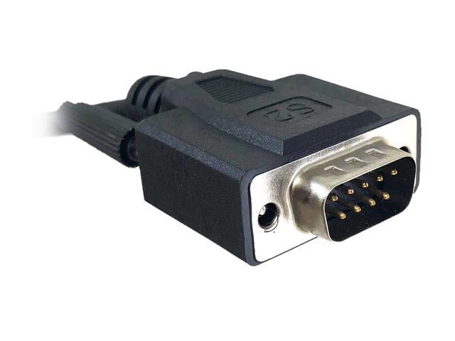 Micro Connectors USB 2.0 A-Male to Dual DB9-Male Serial Adapter (E07-162)