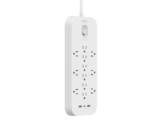 Belkin 12 Outlet Surge Protector + USB-C and USB-A ports SRA007P12TT6