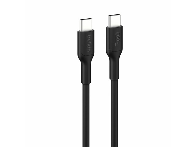 Belkin BoostCharge USB-C to USB-C Cable 60W - 3.3ft/1m - Black - CAB023FQ1MBK
