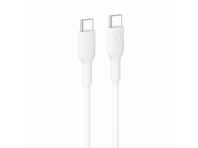 Belkin BoostCharge USB-C to USB-C Cable 60W - 6.6ft/2m - White - CAB023fq2MWH