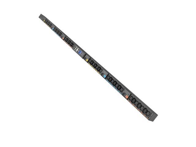 Eaton EVMAGU23X-E Universal-Input Managed PDU G4, 208V and 415/240V, 42 Outlets, Input Cable Sold Separately, End-Entry Input, 72-Inch 0U Vertical