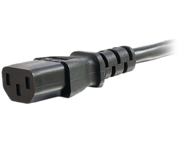 C2G 48065 18 AWG Coiled Hospital Grade Power Cord - NEMA 5-15P to IEC320C13, TAA Compliant, Black (6 Feet, 1.82 Meters)