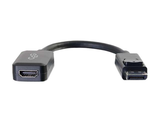 C2G 54322 DisplayPort Male to HDMI Female Adapter Converter, TAA Compliant, Black (8 Inches)