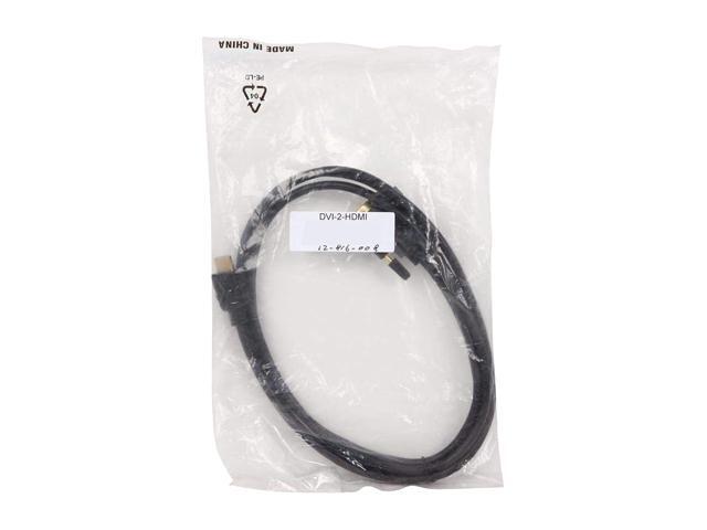 Nippon Labs DVI 2 HDMI 6 ft. HDMI Male to DVI-D Adapter Cable with Gold-plated Connector, Black