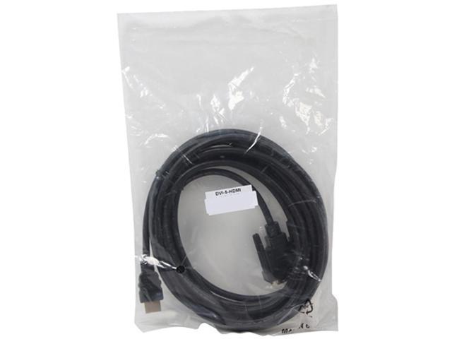 Nippon Labs DVI 5 HDMI 15 ft. HDMI Male to DVI-D Adapter Cable with Gold-plated Connector, Black