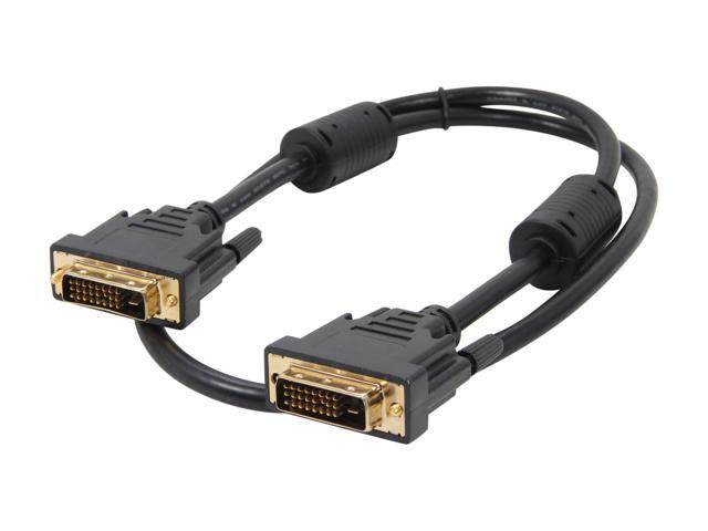 Nippon Labs DVI3DD 3 ft. DVI D Dual Link (24 + 1) Male to Male Cable, Black