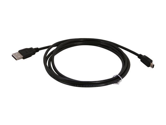 Nippon Labs MINIUSB-6 6 ft. USB 2.0 Type A Male to USB Type B Adapter Male Cable, Black