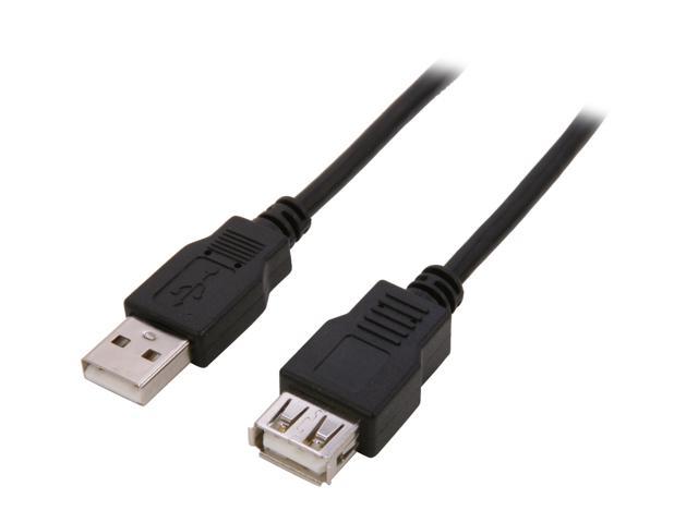 Nippon Labs USB-15-MF-BK USB 2.0 A/Male to A/Female Extension Cable