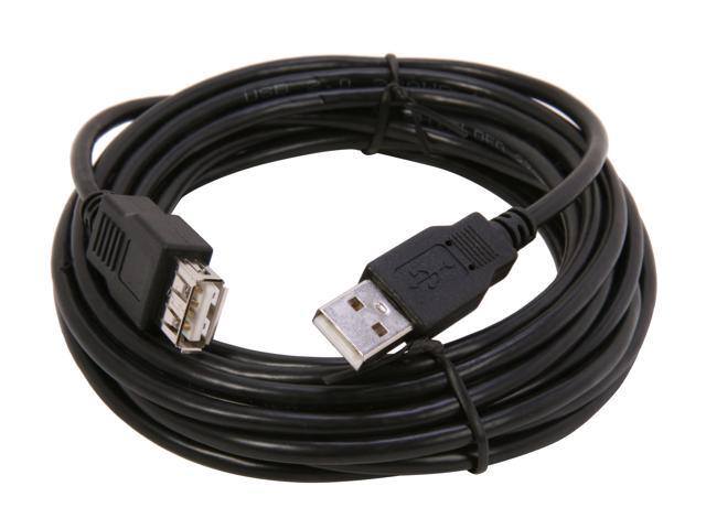 Nippon Labs USB-15-MF-BK USB 2.0 A/Male to A/Female Extension Cable