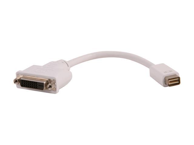 Nippon Labs AD-MDVIM-DVIF White 8.5' Mini DVI Male to DVI Female Adapter Cable, White