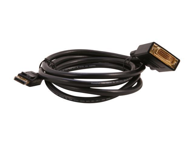 Nippon Labs DP-DVI-6 6 ft. DP DisplayPort Male to DVI-D Male Adapter Cable, Black