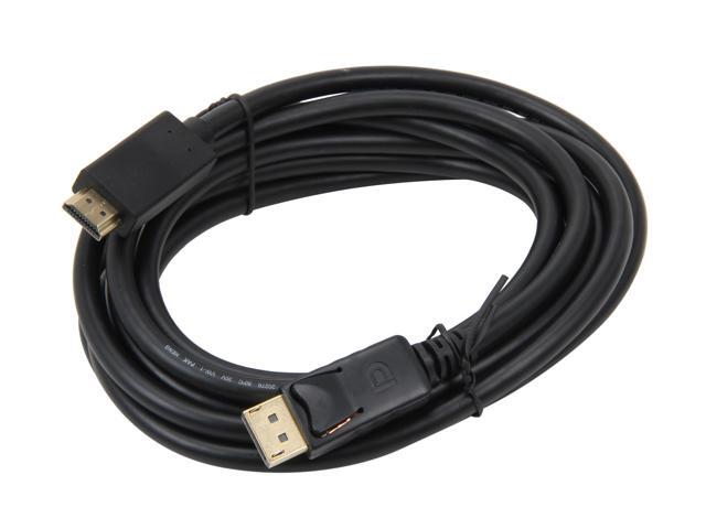 Nippon Labs DP-HDMI-10 10 ft. DisplayPort to HDMI Converter Cable Supporting VR / 3D / 4K, Black - DP to HDMI Adapter - (M/M)
