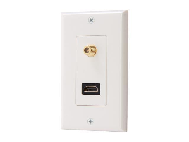 Nippon Labs WP-HM2-F HDMI Wall Plate with Coaxial F Connector