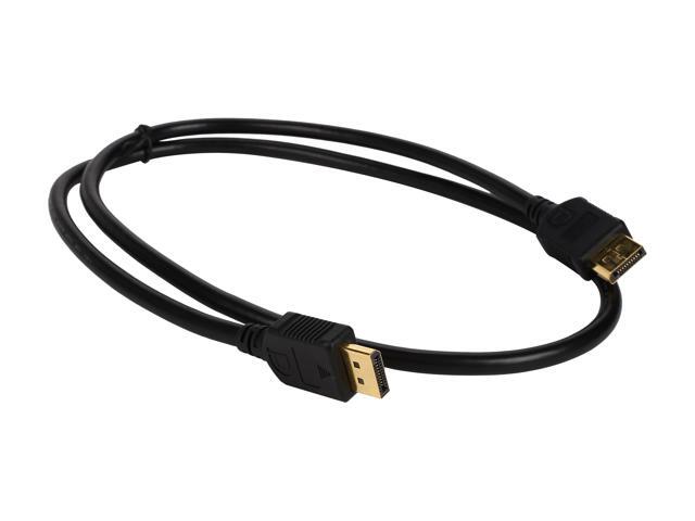 Nippon Labs DP-3-MM 3 ft. DisplayPort HBR Male to Male Cable, Black