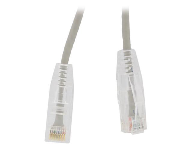 Nippon Labs 28 AWG Snagless Ultra Slim Cat6 Ethernet Patch Cable - Network Internet Cord - RJ45, Stranded, 550Mhz, UTP, - 7ft, Gray
