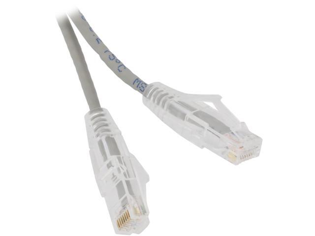 Nippon Labs 28 AWG Snagless Ultra Slim Cat6 Ethernet Patch Cable - Network Internet Cord - RJ45, Stranded, 550Mhz, UTP, - 15ft, Gray