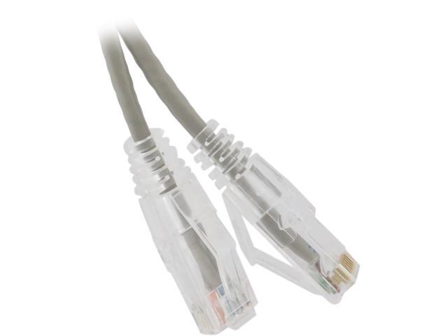 Nippon Labs 28 AWG Snagless Ultra Slim Cat6 Ethernet Patch Cable - Network Internet Cord - RJ45, Stranded, 550Mhz, UTP, - 20ft, Gray