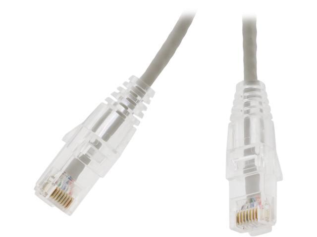 Nippon Labs 28 AWG Snagless Ultra Slim Cat6 Ethernet Patch Cable - Network Internet Cord - RJ45, Stranded, 550Mhz, UTP, - 25ft, Gray