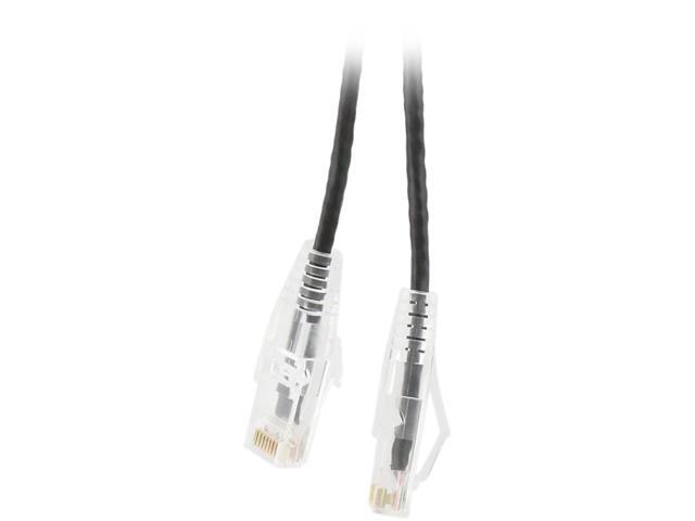 Nippon Labs 28 AWG Snagless Ultra Slim Cat6 Ethernet Patch Cable - Network Internet Cord - RJ45, Stranded, 550Mhz, UTP, - 3ft, Black