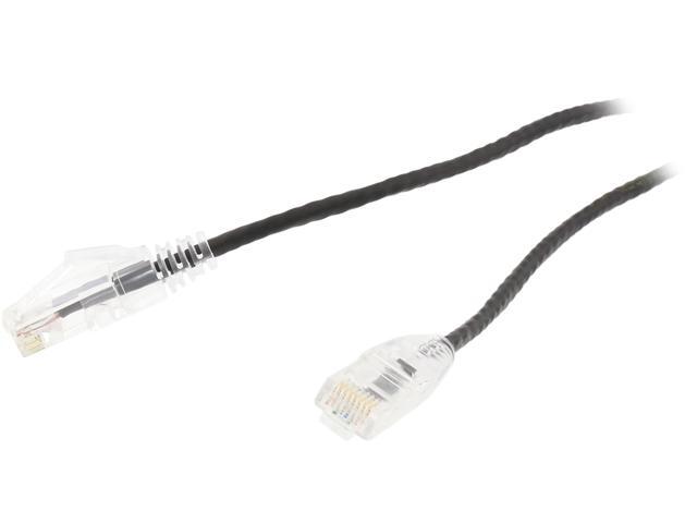 Nippon Labs 28 AWG Snagless Ultra Slim Cat6 Ethernet Patch Cable - Network Internet Cord - RJ45, Stranded, 550Mhz, UTP, - 14ft, Black