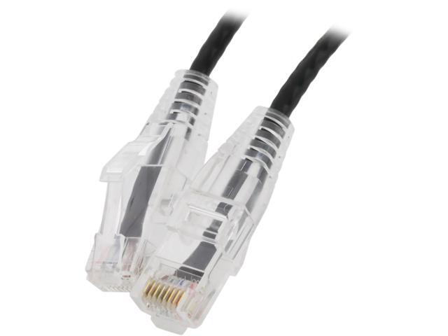 Nippon Labs 28 AWG Snagless Ultra Slim Cat6 Ethernet Patch Cable - Network Internet Cord - RJ45, Stranded, 550Mhz, UTP, - 15ft, Black