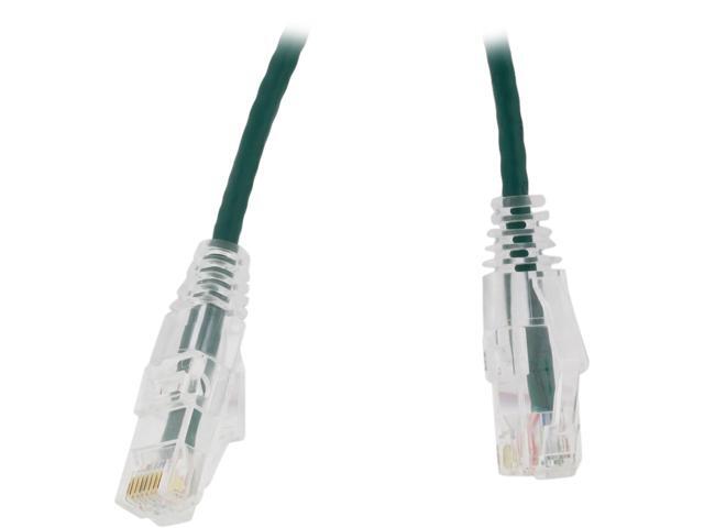 Nippon Labs 28 AWG Snagless Ultra Slim Cat6 Ethernet Patch Cable - Network Internet Cord - RJ45, Stranded, 550Mhz, UTP, - 1ft, Green