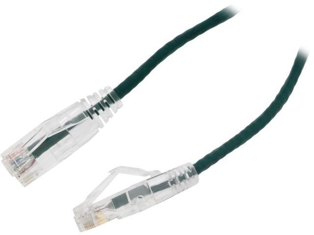 Nippon Labs 28 AWG Snagless Ultra Slim Cat6 Ethernet Patch Cable - Network Internet Cord - RJ45, Stranded, 550Mhz, UTP, - 3ft, Green