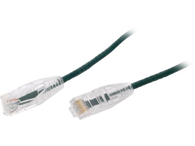 Nippon Labs 28 AWG Snagless Ultra Slim Cat6 Ethernet Patch Cable - Network Internet Cord - RJ45, Stranded, 550Mhz, UTP, - 15ft, Green