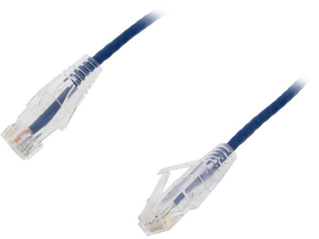 Nippon Labs 28 AWG Snagless Ultra Slim Cat6 Ethernet Patch Cable - Network Internet Cord - RJ45, Stranded, 550Mhz, UTP, - 2ft, Blue