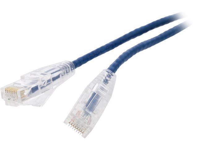 Nippon Labs 28 AWG Snagless Ultra Slim Cat6 Ethernet Patch Cable - Network Internet Cord - RJ45, Stranded, 550Mhz, UTP, - 5ft, Blue