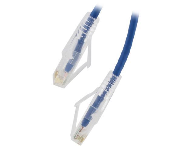 Nippon Labs 28 AWG Snagless Ultra Slim Cat6 Ethernet Patch Cable - Network Internet Cord - RJ45, Stranded, 550Mhz, UTP, - 6ft, Blue