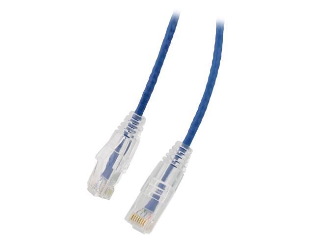 Nippon Labs 28 AWG Snagless Ultra Slim Cat6 Ethernet Patch Cable - Network Internet Cord - RJ45, Stranded, 550Mhz, UTP, - 7ft, Blue