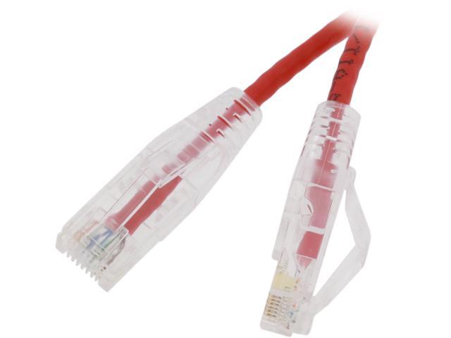Nippon Labs 28 AWG Snagless Ultra Slim Cat6 Ethernet Patch Cable - Network Internet Cord - RJ45, Stranded, 550Mhz, UTP, - 5ft, Red