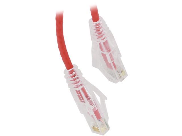 Nippon Labs 28 AWG Snagless Ultra Slim Cat6 Ethernet Patch Cable - Network Internet Cord - RJ45, Stranded, 550Mhz, UTP, - 20ft, Red