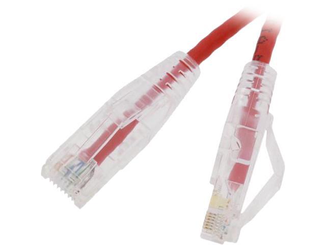Nippon Labs 28 AWG Snagless Ultra Slim Cat6 Ethernet Patch Cable - Network Internet Cord - RJ45, Stranded, 550Mhz, UTP, - 25ft, Red