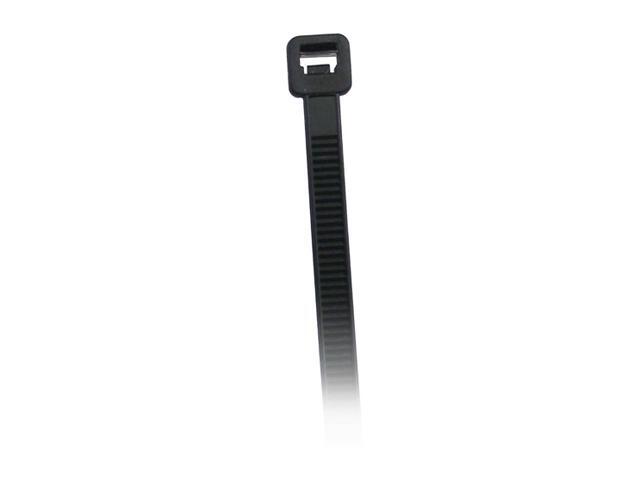 Nippon Labs 50CV-100-UV UV Resistant Nylon Cable Tie, 4 inches Long, 18 lbs. Tensile Strength, 100pcs/pack - Black (Nylon 66, UL 94V-2)