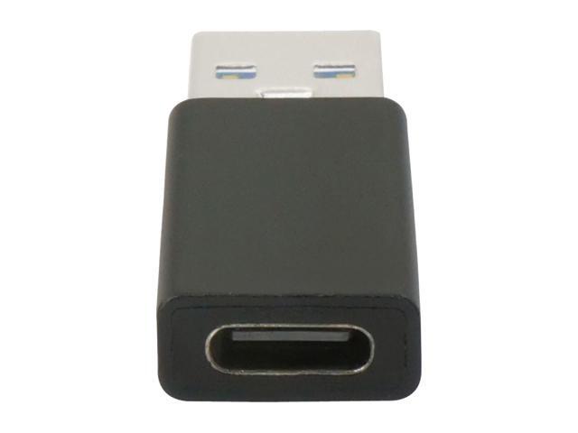 Nippon Labs USB 3.0 USB-C Female to USB A Male Adapter 50000-USB3-CF-12, Black Aluminum Shell