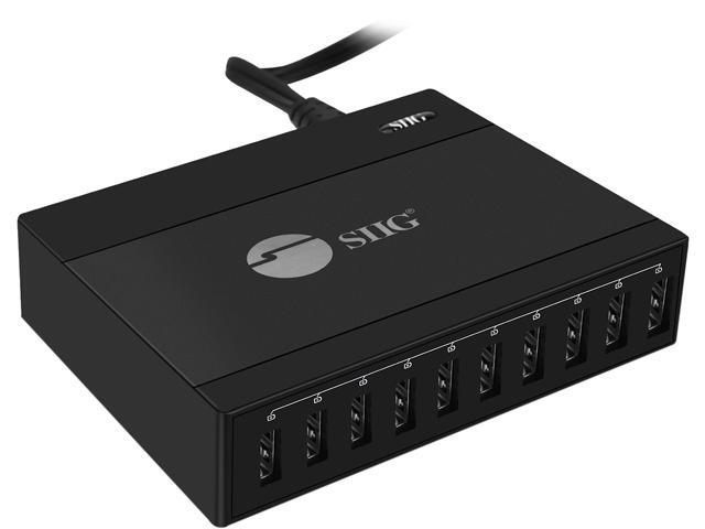 SIIG 60W 10-Port USB Charger