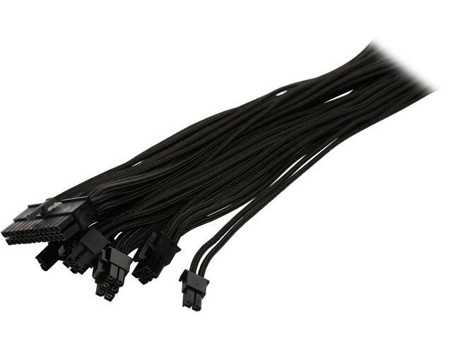 Phanteks PH-CB-CMBO_BK Universal Extension Cables Kit (PH-CB-CMBO) - 1x 24pin ATX, 1x 8pin (4+4) EPS, 2x 8pin (6+2) PCI-e Extension, 500mm Length,...