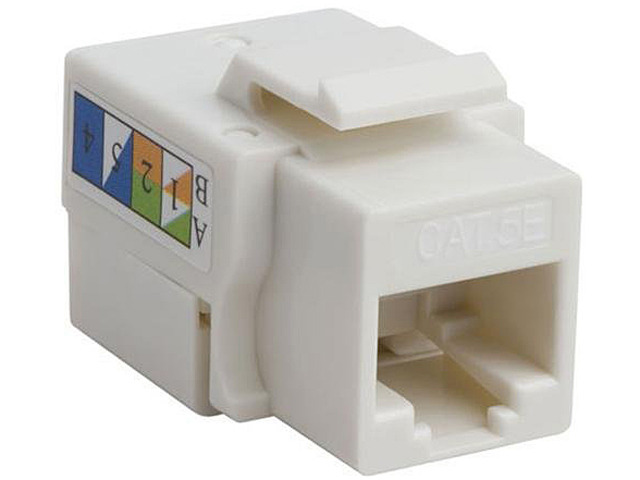 4XEM Cat5e 110 Style Punch Down Keystone Jack 90 Degree - White