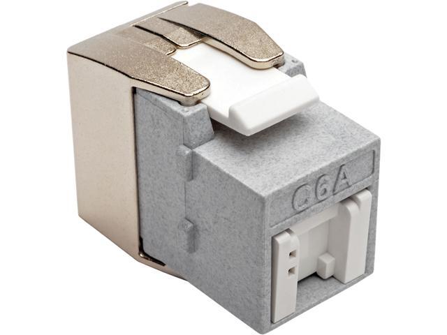 Tripp Lite Cat6a Toolless Keystone Jack 180 Degrees Wallplates Panels TAA/GSA (N238-001-GY-TFA)