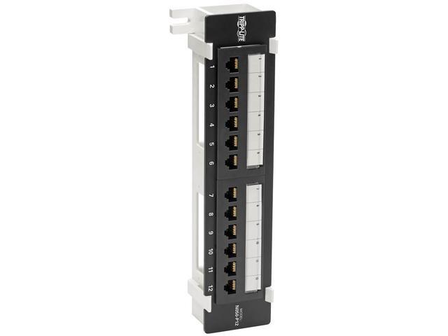 Tripp Lite Cat5 / Cat5e Wall-Mount PoE Patch Panel 12-Port 110 568A/B RJ45 (N050-P12)