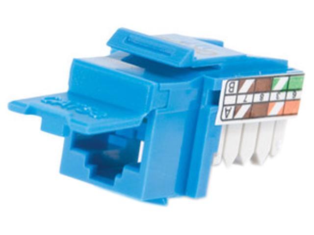 C2G 90° Cat5E RJ45 UTP Keystone Jack - Blue