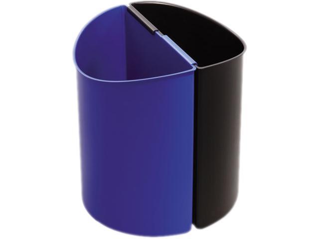 Safco 9927BB Desk-Side Receptacle-SM 13WX8DX13.5H Black & Blue