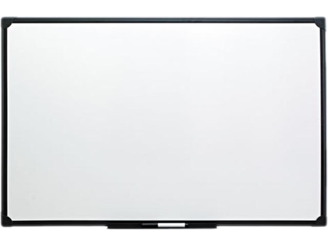 Universal One Melamine Dry Erase Board  48  x 36   Black Frame