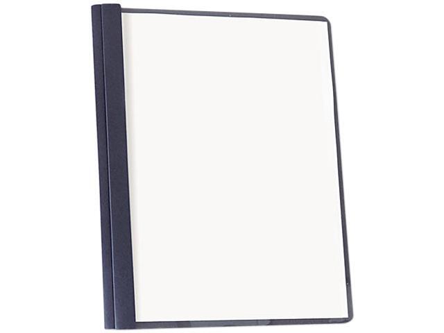 Clear Front Report Cover, Tang Fasteners, Letter Size, Dark Blue, 25/B
