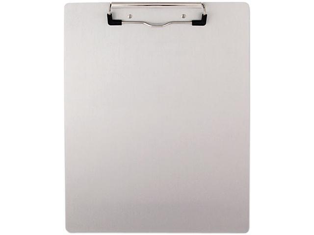 UNIVERSAL Plastic Brushed Aluminum Clipboard Portrait 1/2' Capacity 8 1/2 x 11 40303