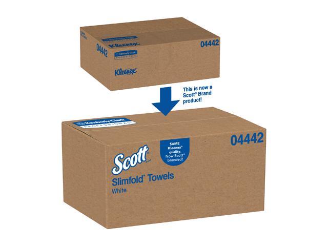 Scott Control Hand Towels Slimfold (04442) with Fast-Drying Absorbency Pockets, White, 90 Towels / Clip, 24 Packs / Case