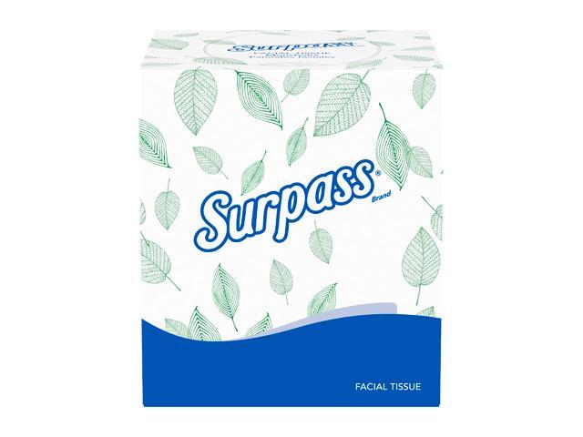 Surpass Boutique Facial Tissue Cube (21320), 2-Ply, White, Unscented, 110 Face Tissue / Box, 36 Boxes / Case