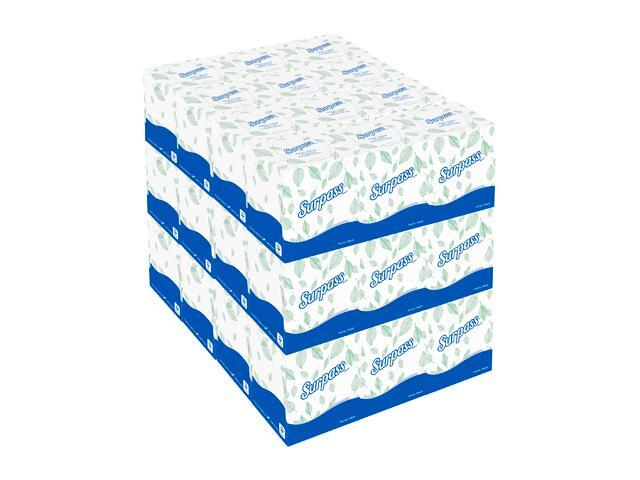 Surpass Boutique Facial Tissue Cube (21320), 2-Ply, White, Unscented, 110 Face Tissue / Box, 36 Boxes / Case
